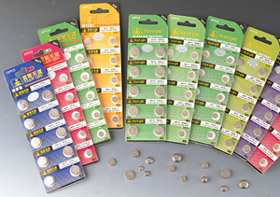 piles boutons
